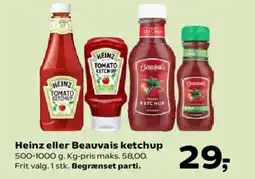 Kvickly Heinz eller Beauvais ketchup tilbud