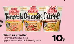 Kvickly Nissin cupnudler tilbud