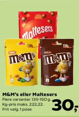 Kvickly M&M's eller Maltesers tilbud