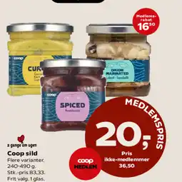 Kvickly 2 gange om ugen Coop sild tilbud