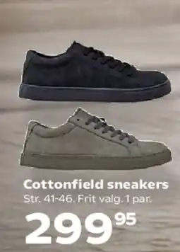 Kvickly Cottonfield sneakers Str. 41-46. Frit valg. 1 par. tilbud
