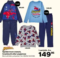 Kvickly Spiderman sweat, tracksuit eller pyjamas tilbud