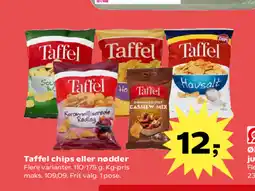 Kvickly Taffel chips eller nødder Flere varianter. tilbud