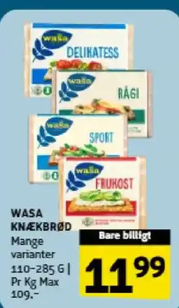 Løvbjerg WASA KNÆKBRØD tilbud