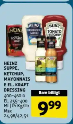 Løvbjerg HEINZ SUPPE, KETCHUP, MAYONNAIS E EL. KRAFT DRESSING tilbud