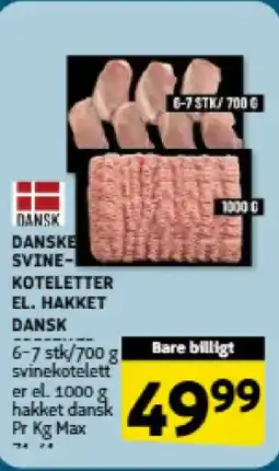 Løvbjerg DANSKE SVINE- KOTELETTER EL. HAKKET DANSK tilbud