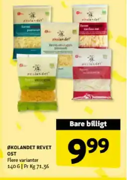 Løvbjerg ØKOLANDET REVET OST tilbud