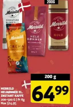 Løvbjerg MERRILD HELBØNNER EL. INSTANT KAFFE tilbud