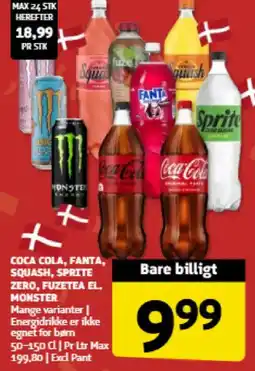 Løvbjerg COCA COLA, FANTA, SQUASH, SPRITE ZERO, FUZETEA EL. tilbud