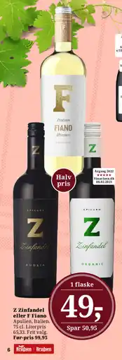 Dagli'Brugsen Z Zinfandel eller F Fiano tilbud
