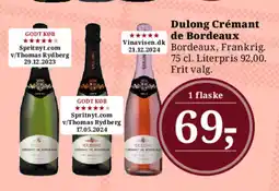 Dagli'Brugsen Dulong Crémant de Bordeaux tilbud
