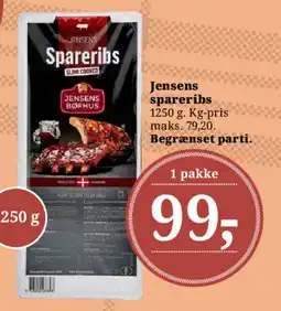 Dagli'Brugsen Jensens spareribs tilbud
