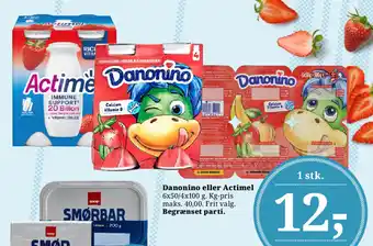 Dagli'Brugsen Danonino eller Actimel tilbud