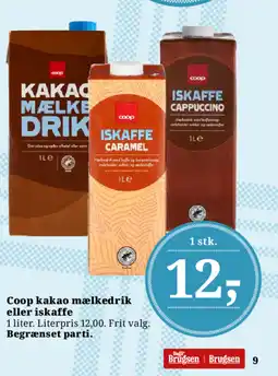 Dagli'Brugsen Coop kakao mælkedrik eller iskaffe tilbud
