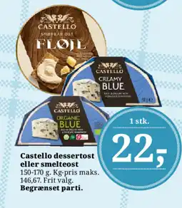 Dagli'Brugsen Castello dessertost eller smelteost tilbud