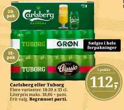 Dagli'Brugsen Carlsberg eller Tuborg tilbud