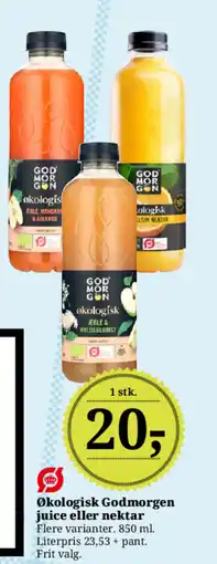Dagli'Brugsen Økologisk Godmorgen juice eller nektar tilbud