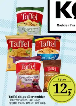 Dagli'Brugsen Taffel chips eller nødder tilbud