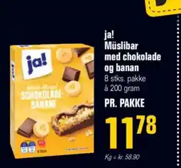 Poetzsch Padborg Ja! müslibar med chokolade og banan tilbud