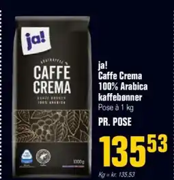 Poetzsch Padborg Ja! caffe crema 100% arabica kaffebønner tilbud