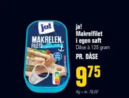 Poetzsch Padborg Ja! makrelfilet i egen saft tilbud