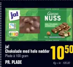 Poetzsch Padborg Ja! chokolade med hele nødder tilbud