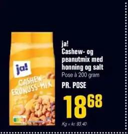 Poetzsch Padborg Ja! cashew- og peanutmix med honning og salt tilbud