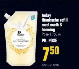 Poetzsch Padborg Today håndsæbe refill med mælk & honning tilbud