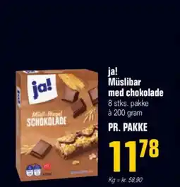 Otto Duborg ja! Müslibar med chokolade tilbud