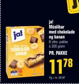 Otto Duborg ja! Müslibar med chokolade og banan tilbud