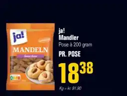 Otto Duborg Ja! mandler pose à 200 gram tilbud