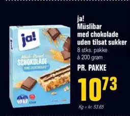 Otto Duborg Ja! müslibar med chokolade uden tilsat sukker tilbud