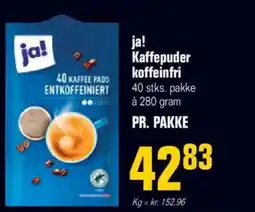 Otto Duborg Ja! kaffepuder koffeinfri tilbud