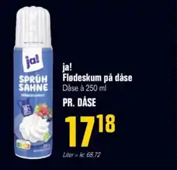 Otto Duborg Ja! flødeskum på dåse tilbud