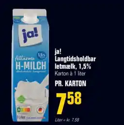 Otto Duborg ja! Langtidsholdbar letmælk, 1,5% tilbud