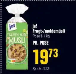Otto Duborg Ja! frugt-/nøddemüsli pose à tilbud
