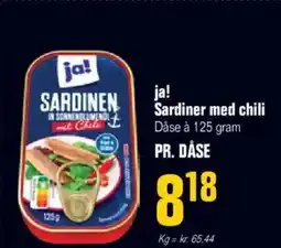 Otto Duborg Ja! sardiner med chili tilbud