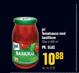 Otto Duborg Ja! tomatsauce med basilikum glas à tilbud