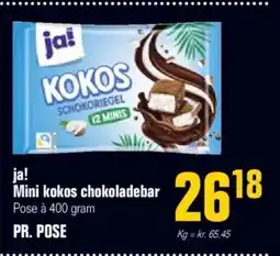 Otto Duborg Ja! mini kokos chokoladebar pose à 400 gram tilbud