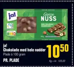 Otto Duborg ja! Chokolade med hele nødder tilbud