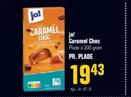 Otto Duborg Ja! caramel choc plade à 200 gram tilbud