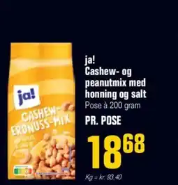 Otto Duborg Ja! cashew- og peanutmix med honning og salt tilbud