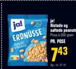 Otto Duborg Ja! ristede og saltede peanuts tilbud