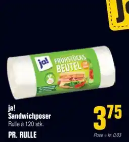 Otto Duborg Ja! sandwichposer rulle à 120 stk. tilbud