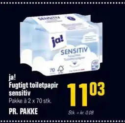 Otto Duborg Ja! fugtigt toiletpapir sensitiv pakke à 2 x 70 stk. tilbud