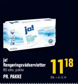 Otto Duborg Ja! rengøringsvådservietter 80 stks. pakke tilbud