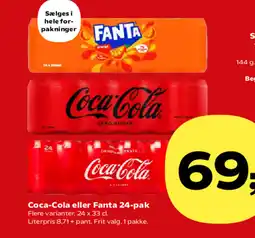 SuperBrugsen Coca-Cola eller Fanta tilbud