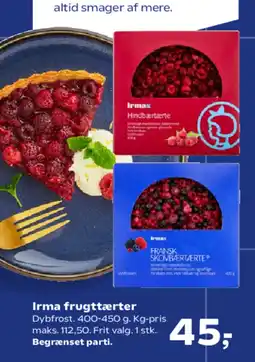 SuperBrugsen Irma frugttærter tilbud