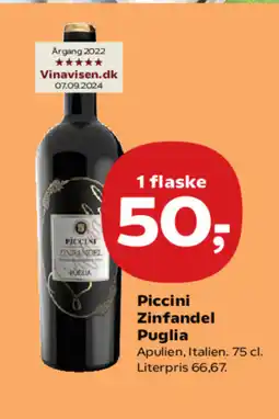 SuperBrugsen Piccini Zinfandel Puglia tilbud