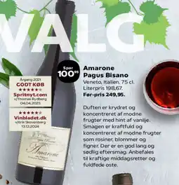 SuperBrugsen Amarone 100 Pagus Bisano tilbud